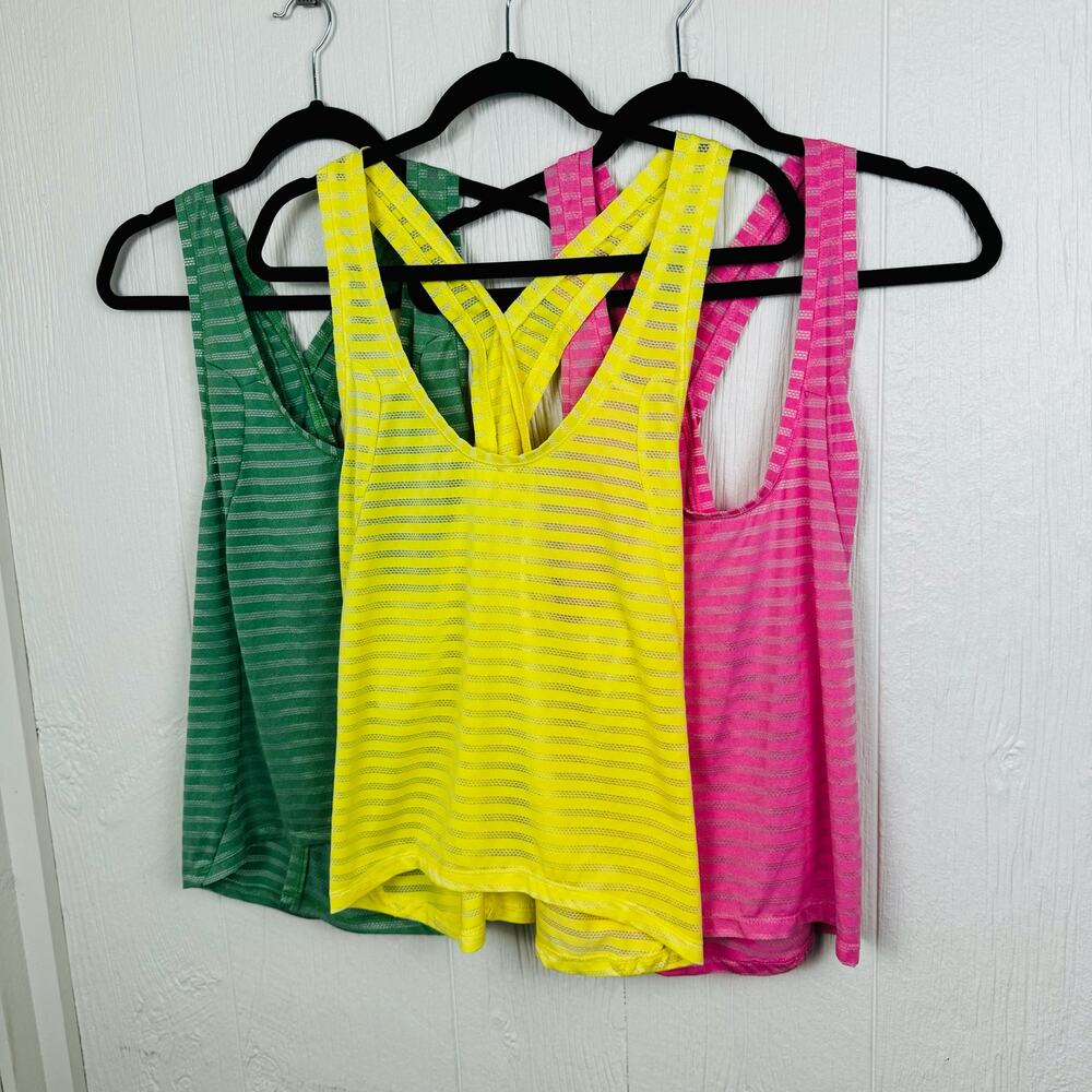 Zyia Active Nimbus Mesh Stripe Tank Bundle Split … - image 8